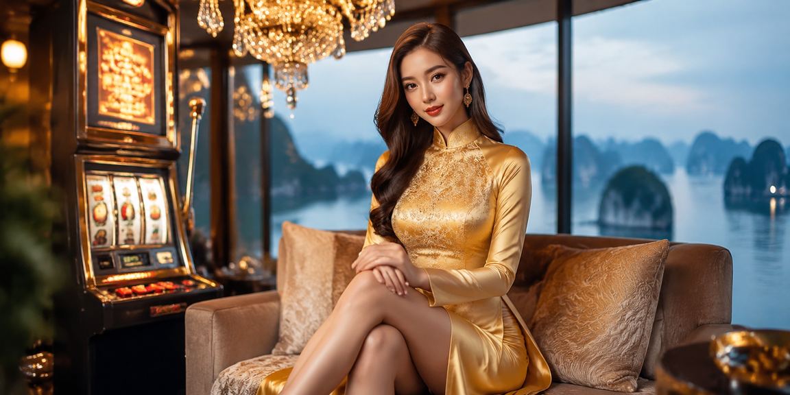 Khung cảnh vịnh Hạ Long với người chơi theo dõi kèo esports và thể thao trực tuyến
