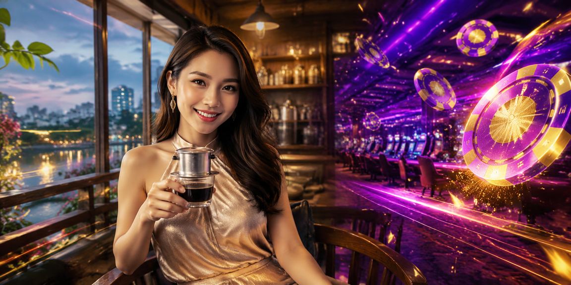 Người dùng Hà Nội xem kết quả xổ số trực tuyến trên điện thoại bên ly cà phê buổi sáng